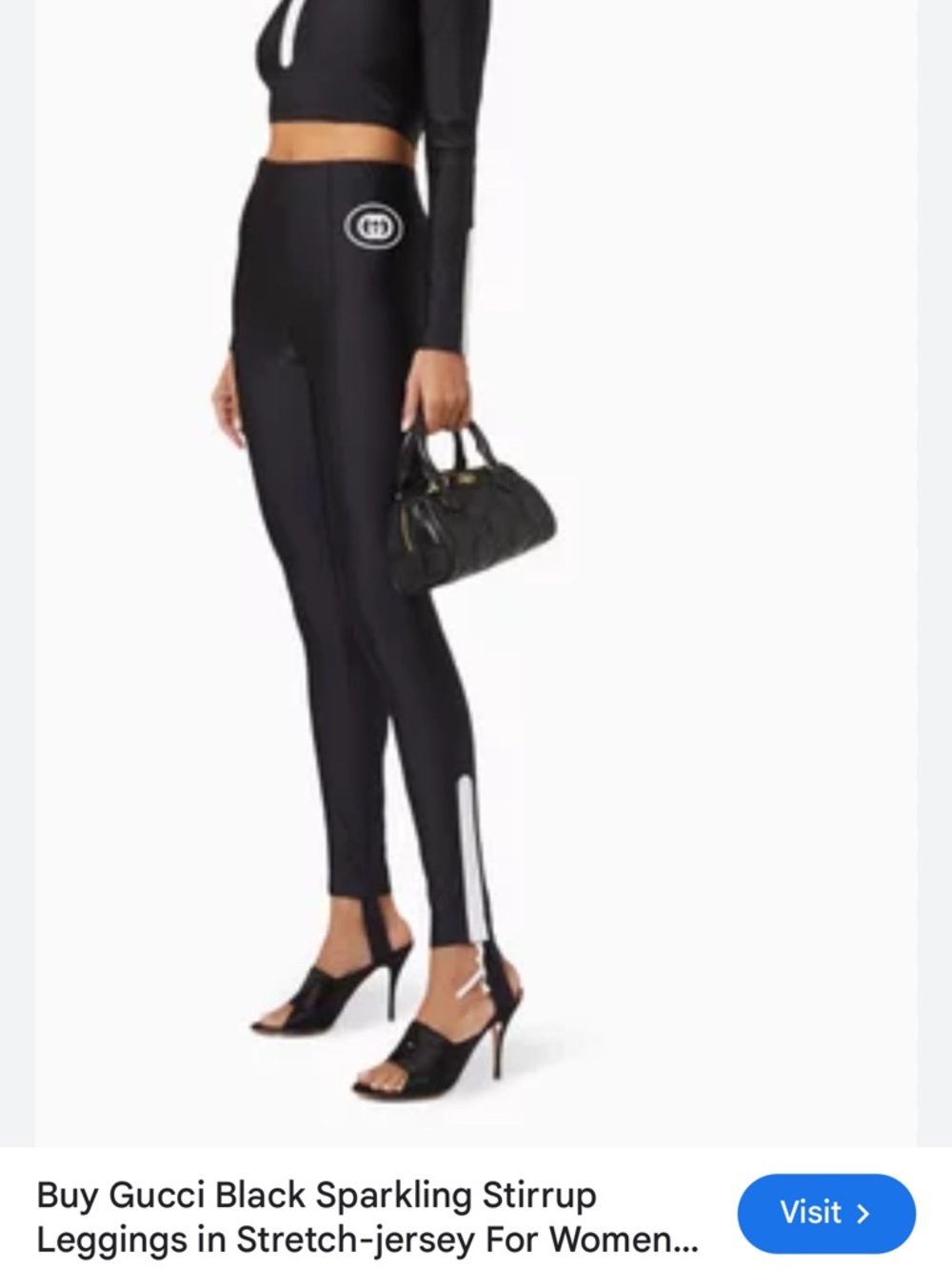 Gucci Black Logo-Trim Elastic Waist Pants